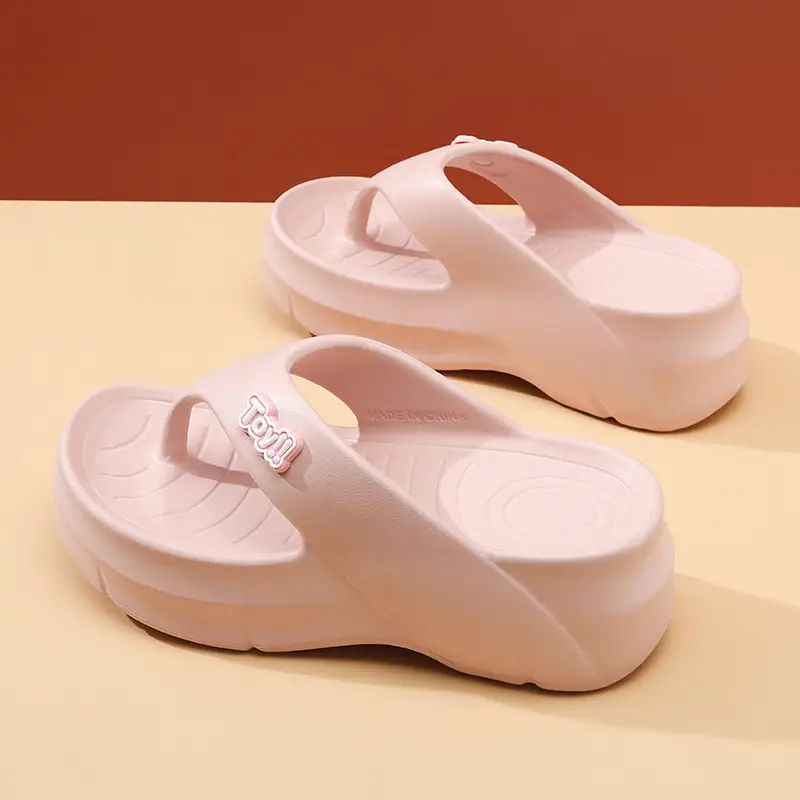 Flip-flops Women's Summer Height-increasing Non-stinky Feet Sandals Wear-resistant All-match Dung-feeling Home Non-slip Soft Slippers - Image 7