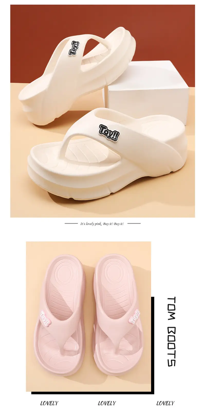 Flip-flops Women's Summer Height-increasing Non-stinky Feet Sandals Wear-resistant All-match Dung-feeling Home Non-slip Soft Slippers — feature 7