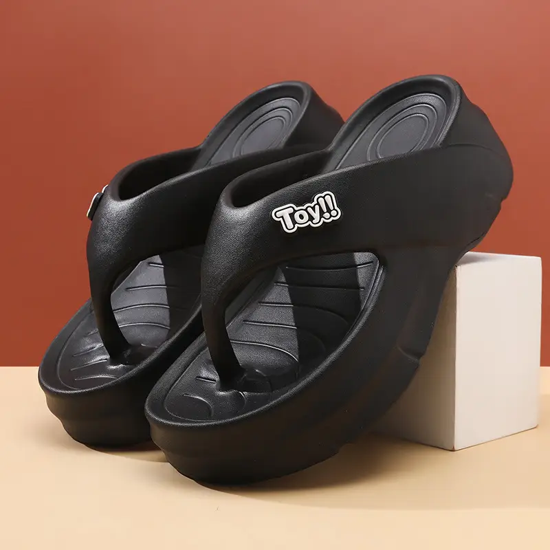 Flip-flops Women's Summer Height-increasing Non-stinky Feet Sandals Wear-resistant All-match Dung-feeling Home Non-slip Soft Slippers - Image 4