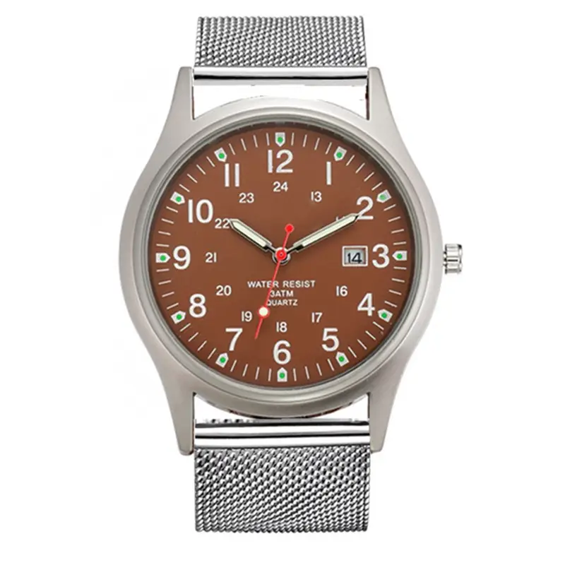 Men's Green NATO Strap Date Quartz Watch - Image 8