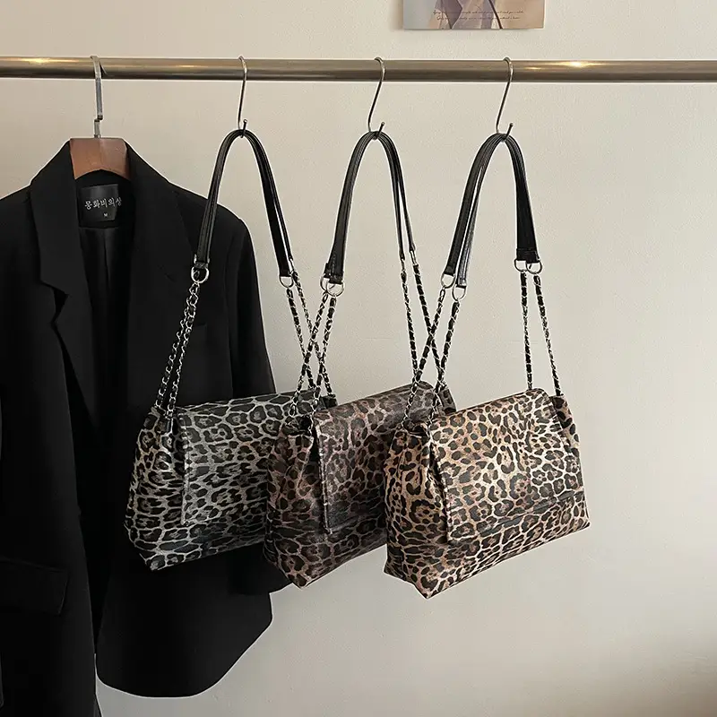 Leopard Print Chain Shoulder Bag Winter New Style - Image 7