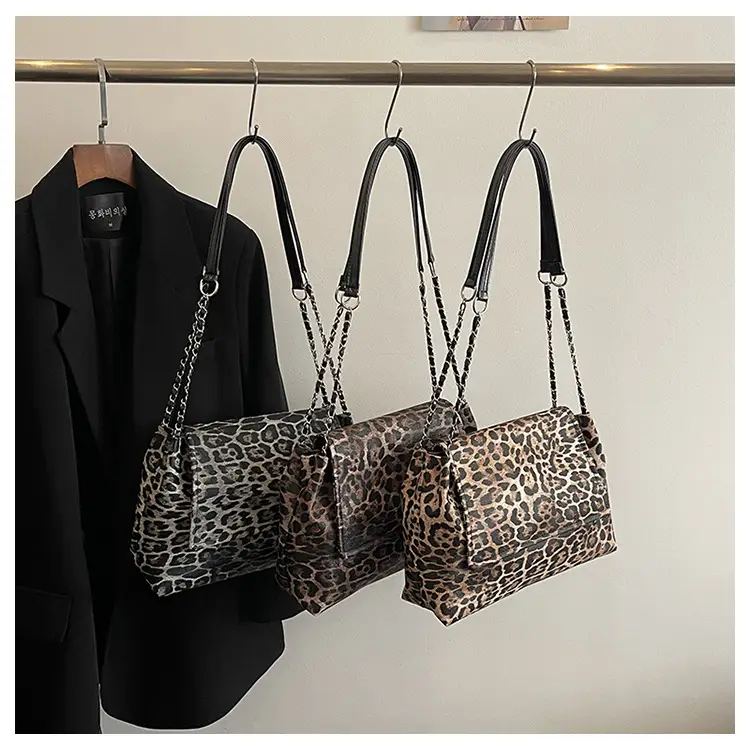 Leopard Print Chain Shoulder Bag Winter New Style — feature 22