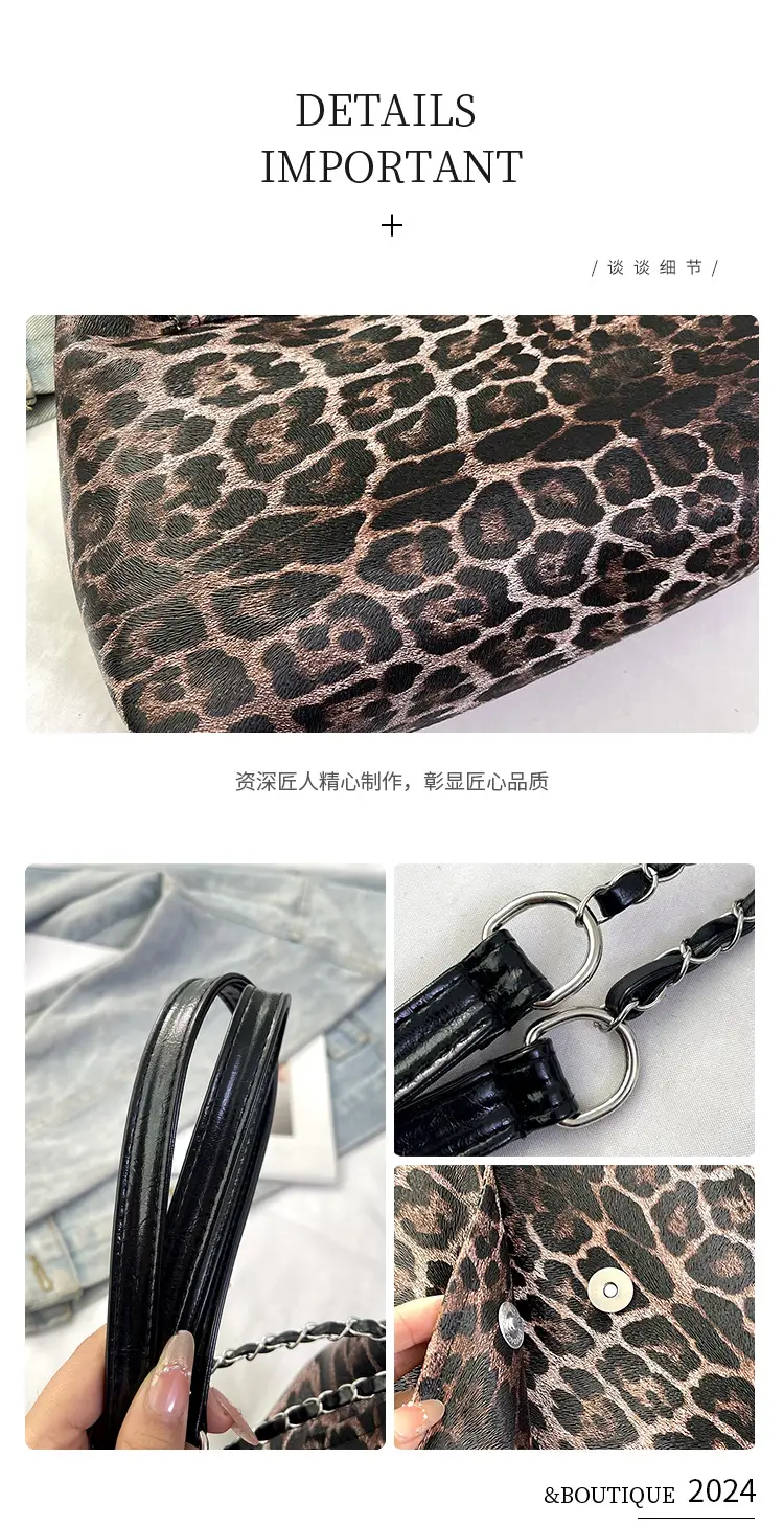 Leopard Print Chain Shoulder Bag Winter New Style — feature 5
