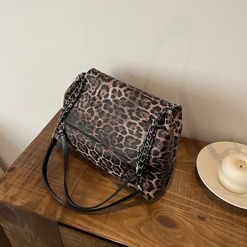 Leopard Print Chain Shoulder Bag Winter New Style - Image 2