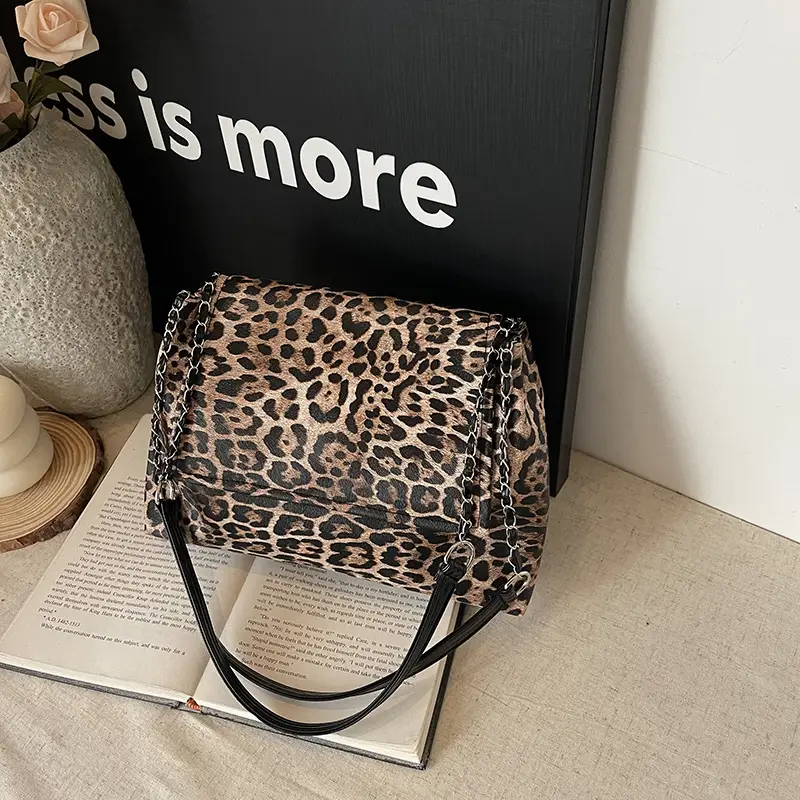 Leopard Print Chain Shoulder Bag Winter New Style - Image 3
