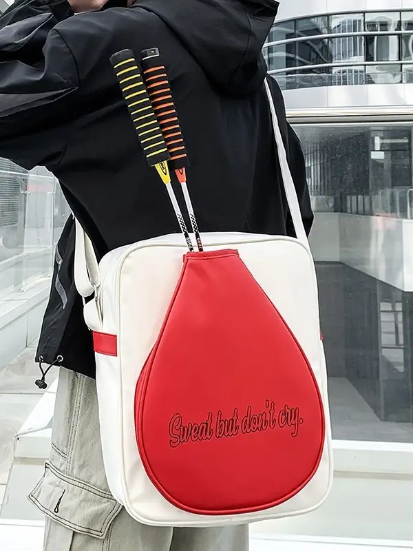 Crossbody Bag Yellow White Badminton Storage Portable — feature 2