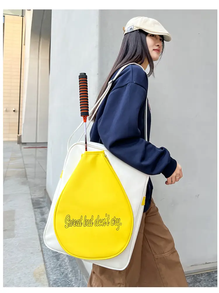 Crossbody Bag Yellow White Badminton Storage Portable — feature 7