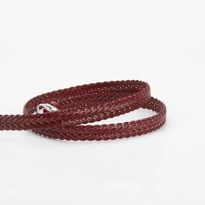 Women's Knitted Buckle Belt with Denim Shorts - Image 6