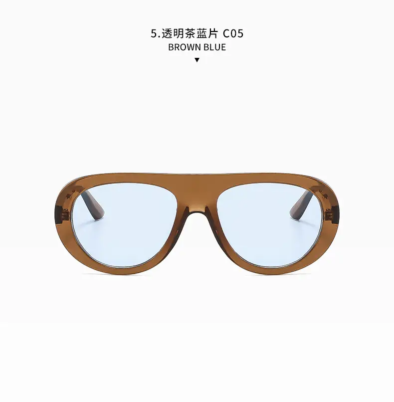 European American Retro Large Frame Sunglasses Men Women — feature 19