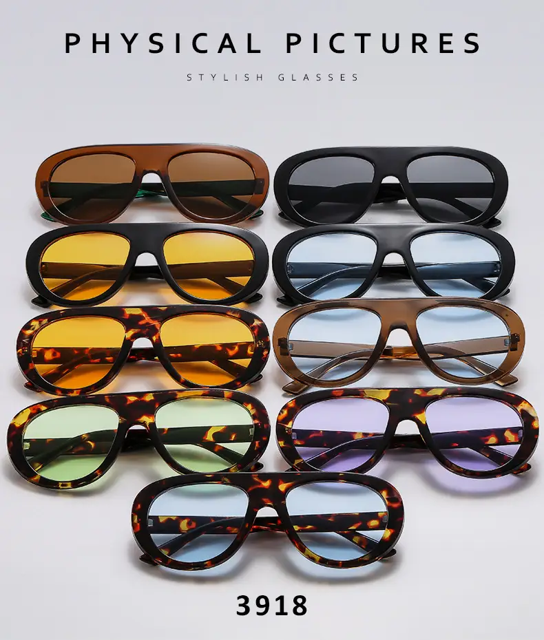 European American Retro Large Frame Sunglasses Men Women — feature 5