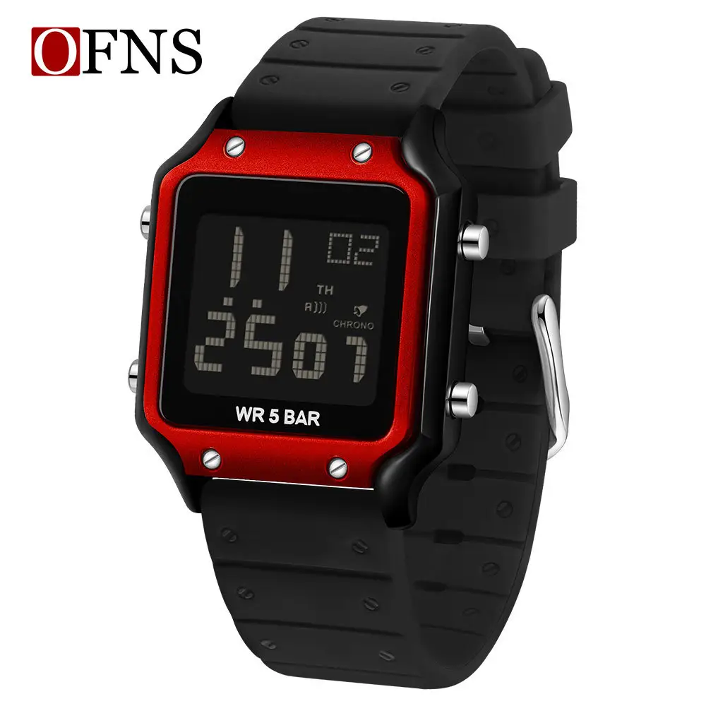 O'Fanni Blue Digital Watch 8.5 Bar Waterproof