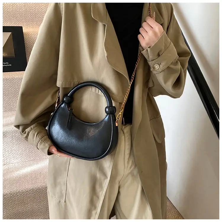 Women's Retro Textured Shoulder Bag Brown 2024 — feature 42
