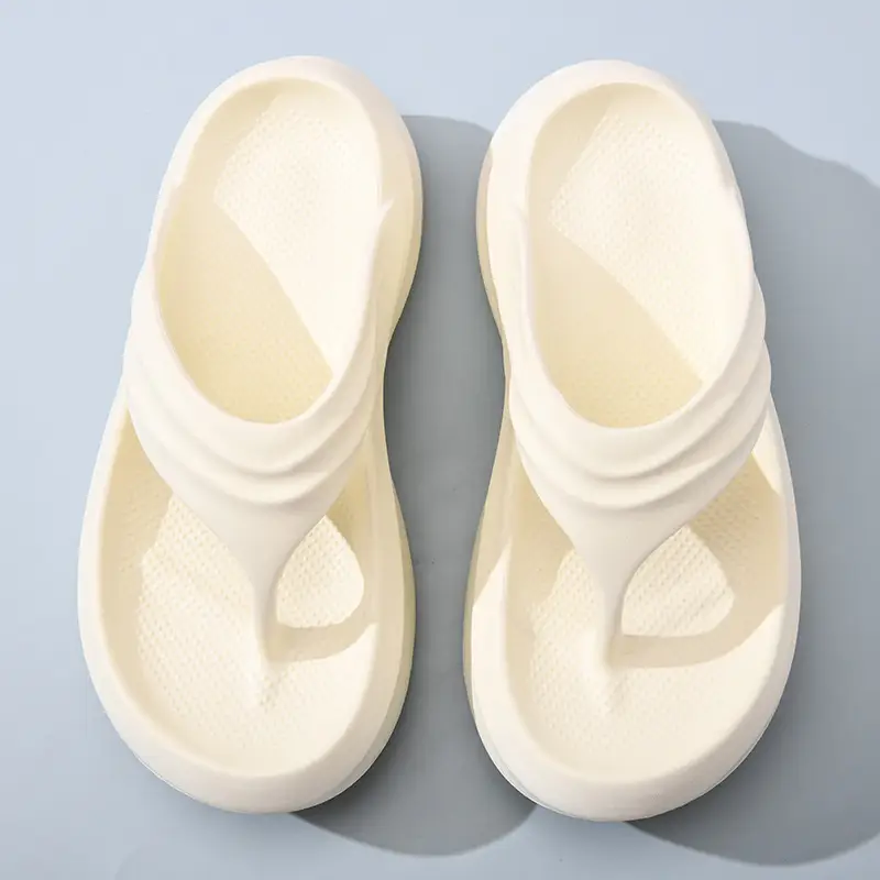 Flip-flops women's summer high-rise non-smelly feet thick-soled slippers EVA home all-match non-slip wear-resistant high-end slippers