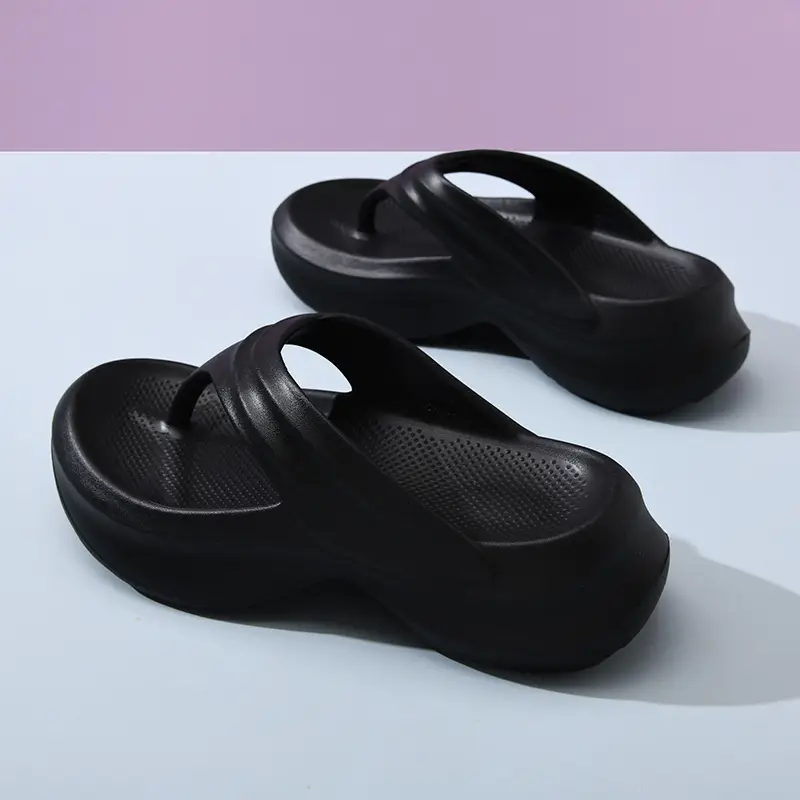 Flip-flops women's summer high-rise non-smelly feet thick-soled slippers EVA home all-match non-slip wear-resistant high-end slippers