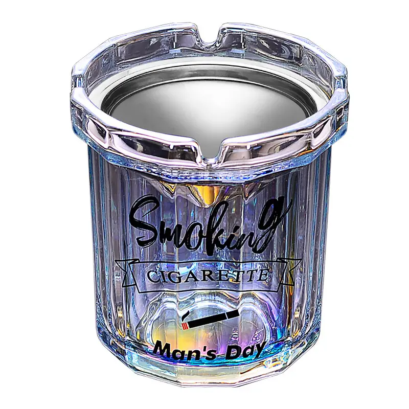 Glass Ashtray with Lid and Funnel, Anti-Fly Ash Ashtray for Office and Home Use, Personalized Windproof Ashtray for Living Room, Custom-Made - Image 28
