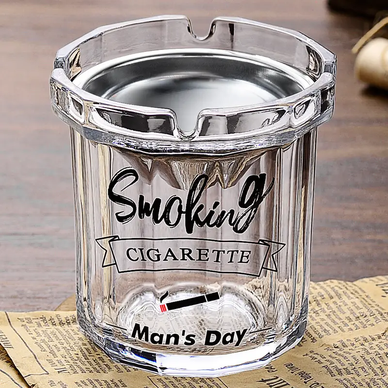 Glass Ashtray with Lid and Funnel, Anti-Fly Ash Ashtray for Office and Home Use, Personalized Windproof Ashtray for Living Room, Custom-Made - Image 12