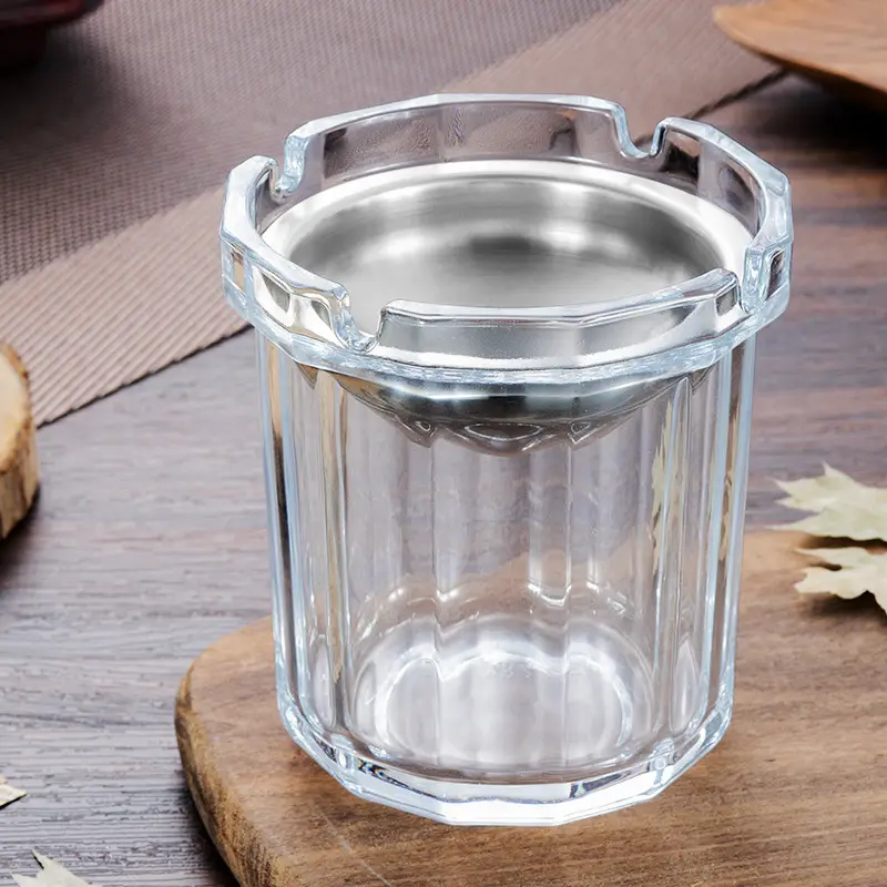 Glass Ashtray with Lid and Funnel, Anti-Fly Ash Ashtray for Office and Home Use, Personalized Windproof Ashtray for Living Room, Custom-Made - Image 19