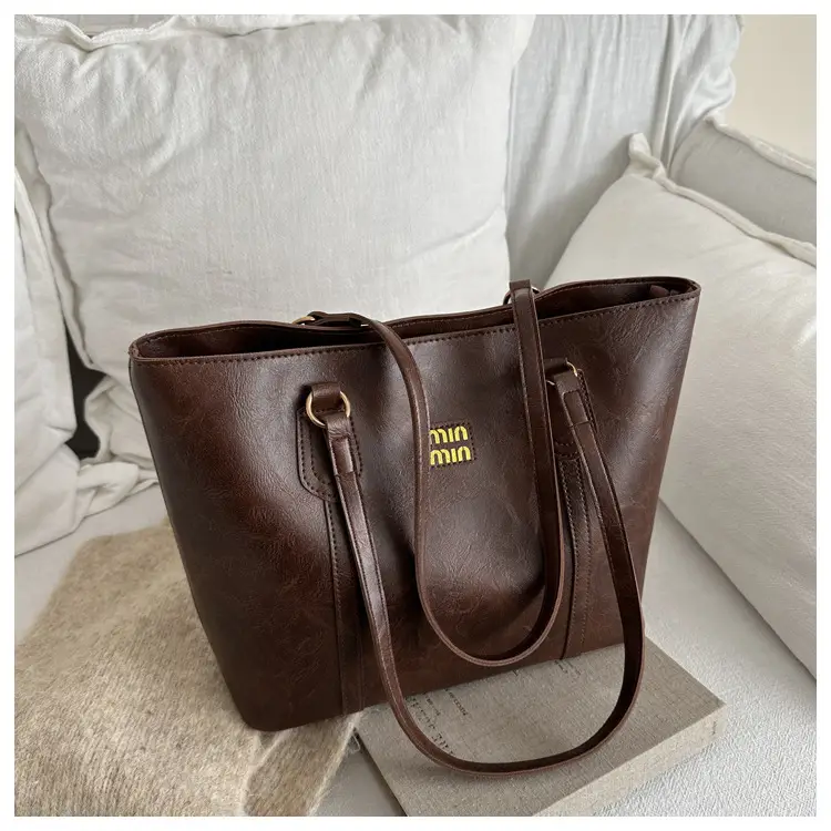 Black High-End Women's Large Capacity Shoulder Tote Bag — feature 19
