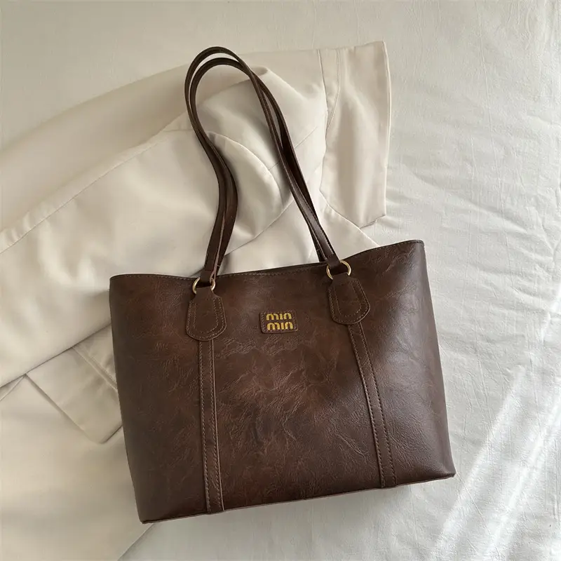 Black High-End Women's Large Capacity Shoulder Tote Bag - Image 2