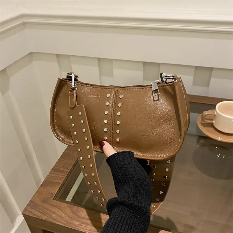 Black Rivet Crossbody Bag for Women 2024 - Image 6