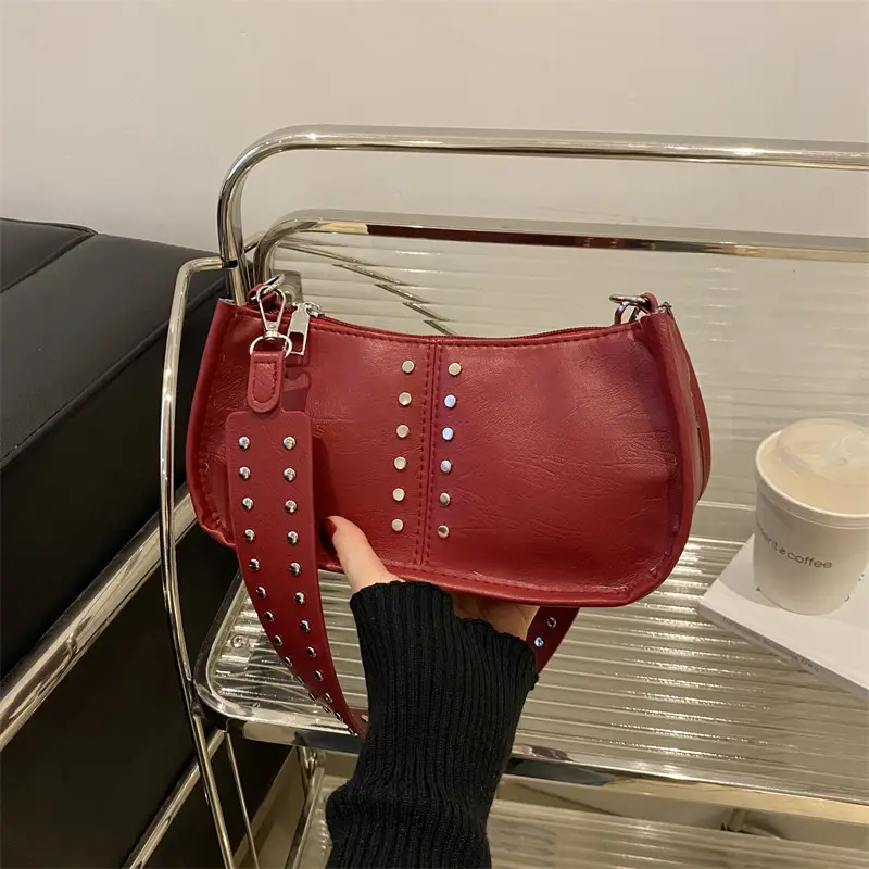 Black Rivet Crossbody Bag for Women 2024 - Image 7