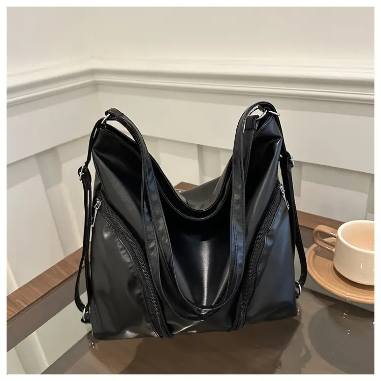 Brown PU Leather Crossbody Bag for Women - Image 2