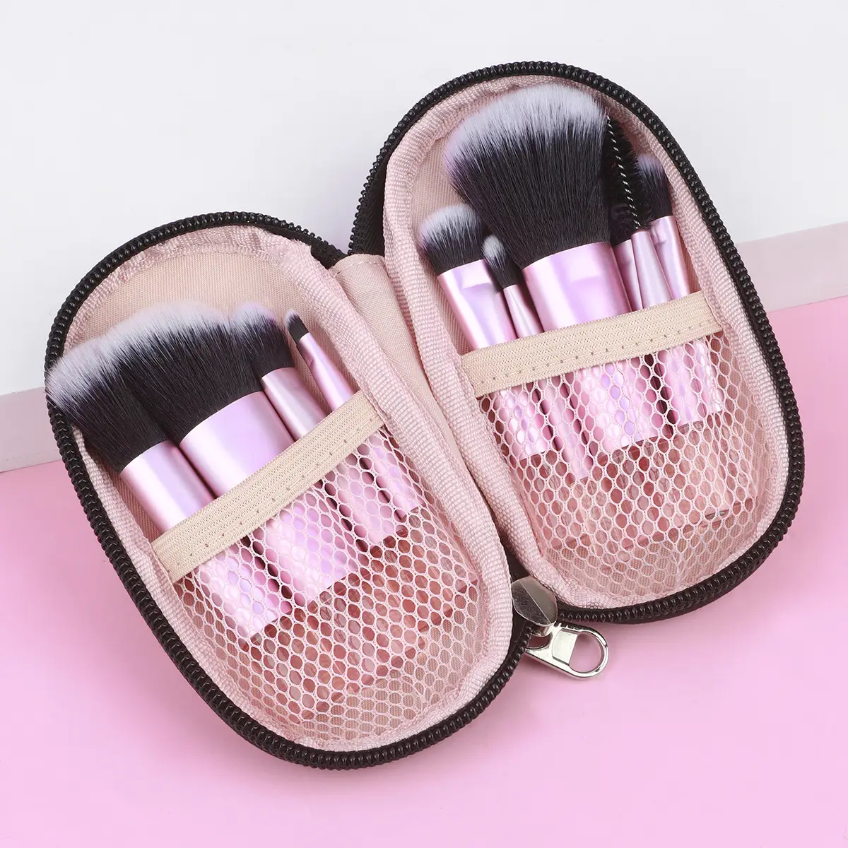 Cross-border 10-Piece Makeup Brushes Set Pink