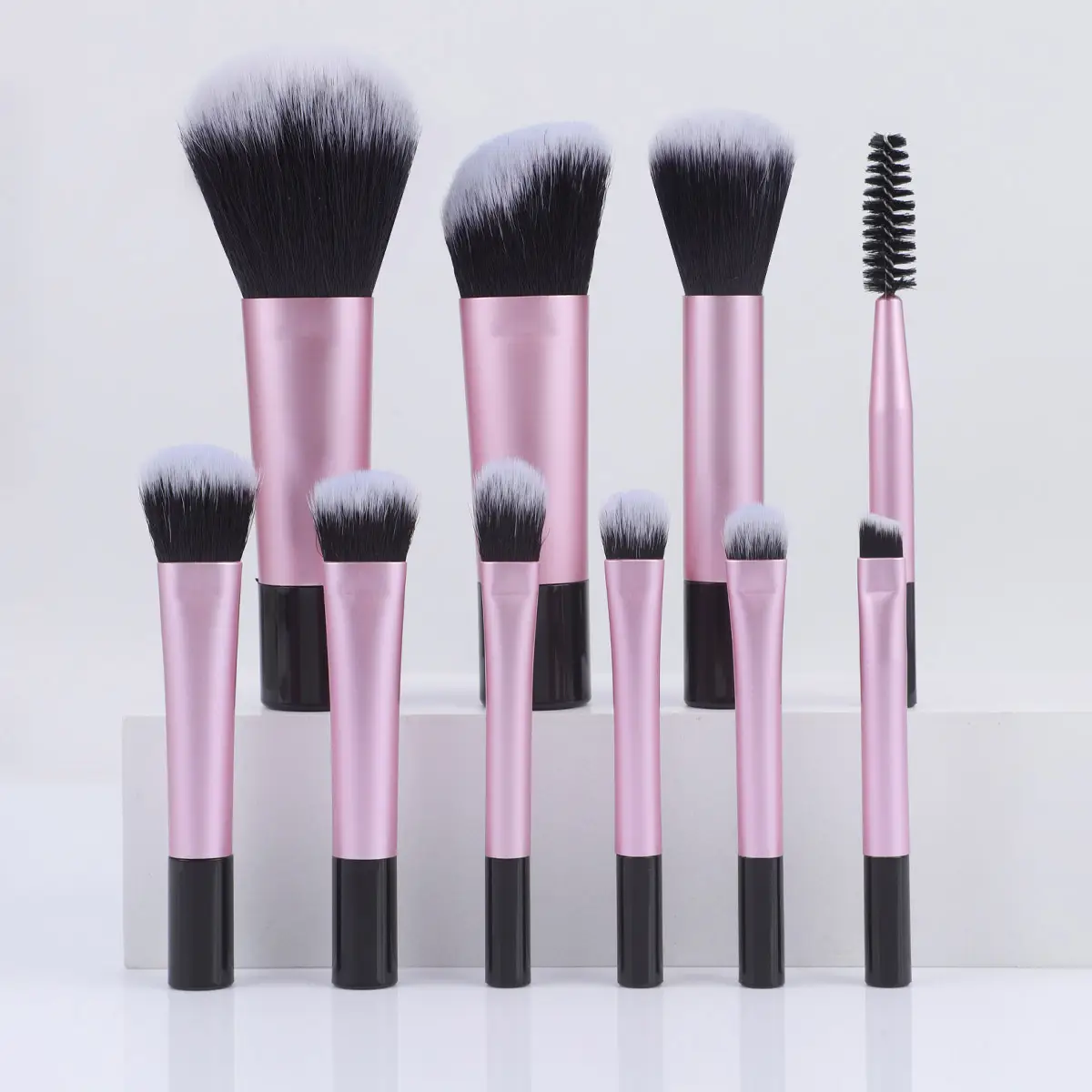 Cross-border 10-Piece Makeup Brushes Set Pink