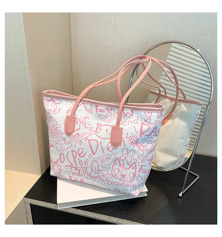 Women Graffiti Canvas Shoulder Bag 2025 New — feature 21