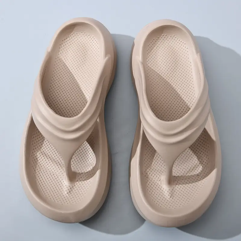 Thick-soled height-increasing flip-flops women's summer outdoor wear eva step excrement feeling home indoor outdoor beach sandals - Image 3