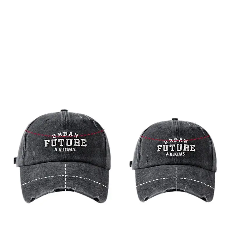 American Style Vintage Washed Cap Women's Big Head Size Showface Small 2024 New Korean Style Ins Trendy Men's Baseball Cap