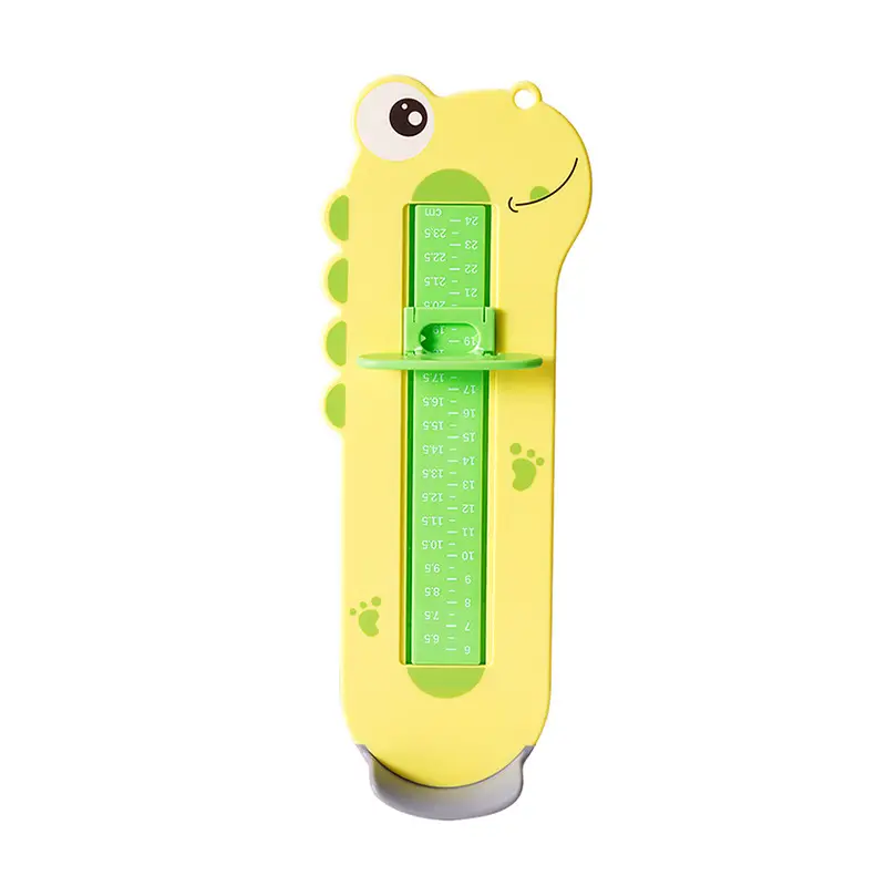 Baby Foot Measuring Tool Yellow with Cat Design