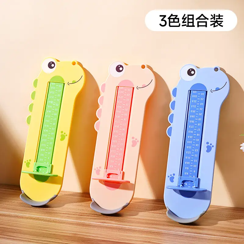 Baby Foot Measuring Tool Yellow with Cat Design