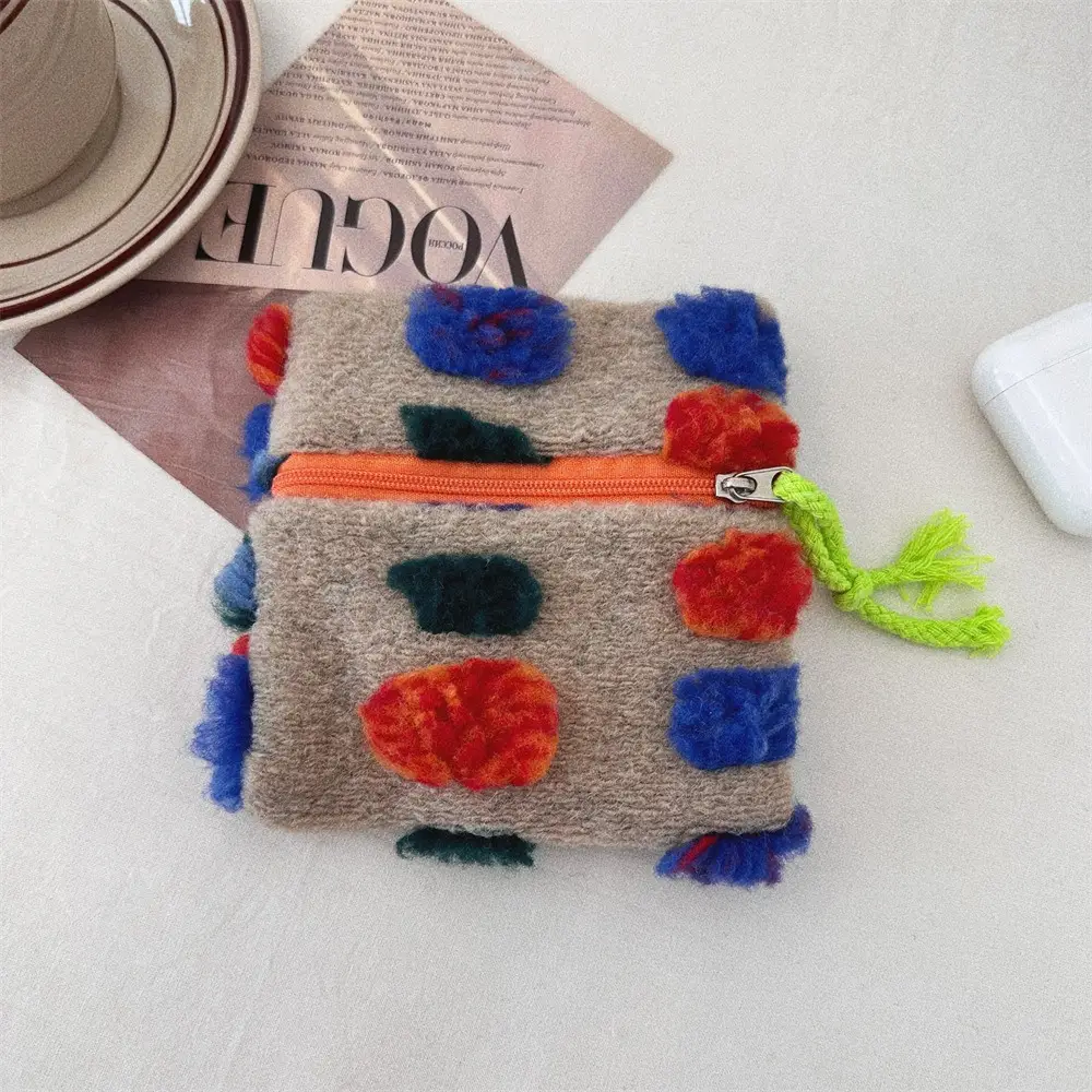 Fashionable Plush Crossbody Bag for Women with Colorful Pom Pom Design - Image 6