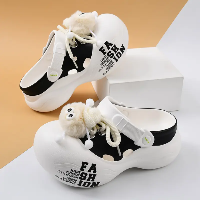 Thick-soled Cave Shoes Women's Summer Height-increasing Non-slip Slippers EVA Deodorant Breathable Cartoon All-match Beach Toe Slippers - Image 7