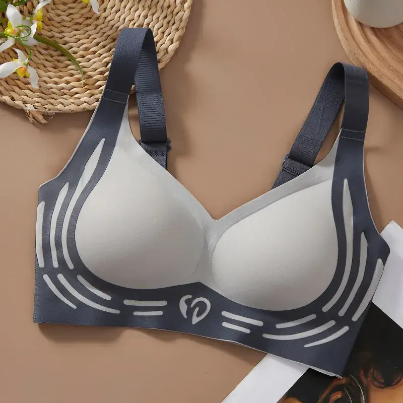 Cross-border semi-fixed sports bra for small chest gathered support - Image 4