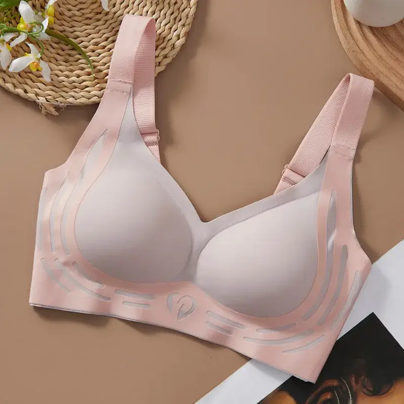 Cross-border semi-fixed sports bra for small chest gathered support - Image 5