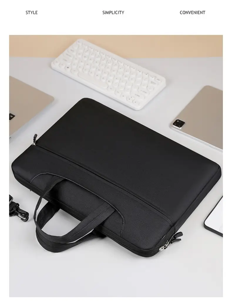 15-inch Oxford Cloth Business Briefcase Grey — feature 17