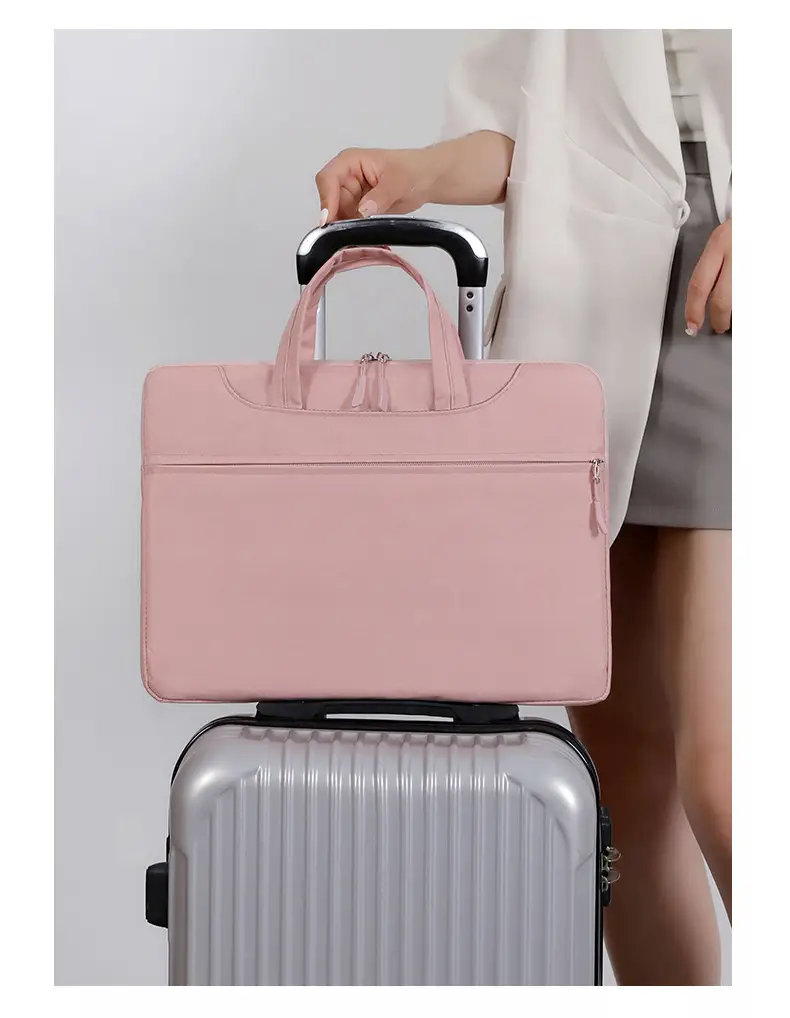 15-inch Oxford Cloth Business Briefcase Grey — feature 35