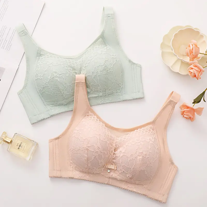 Cross-border New plus size Comfortable Breathable Anti-running Light Tube-free Underwear without Steel Ring Gather-up Beautiful Back Non-steel Ring Bra — feature 2