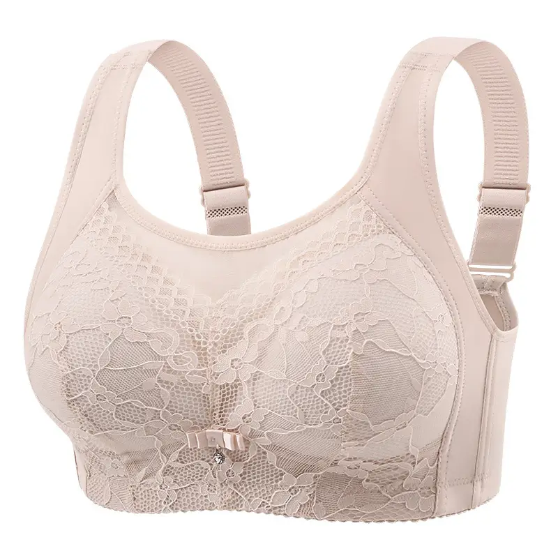 Cross-border New plus size Comfortable Breathable Anti-running Light Tube-free Underwear without Steel Ring Gather-up Beautiful Back Non-steel Ring Bra