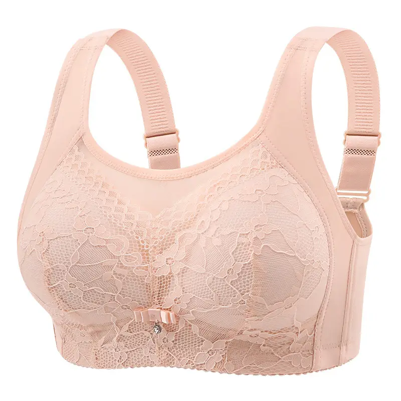 Cross-border New plus size Comfortable Breathable Anti-running Light Tube-free Underwear without Steel Ring Gather-up Beautiful Back Non-steel Ring Bra