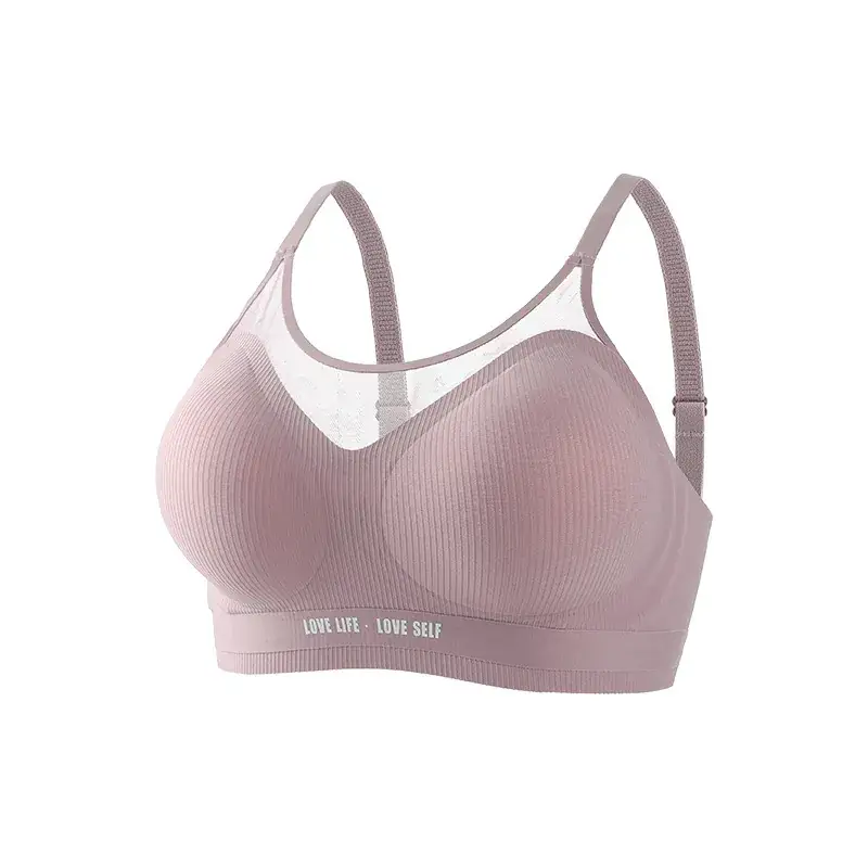 Women's Semi-Fixed Latex Jelly Tube Bra with Three-Dimensional Design
