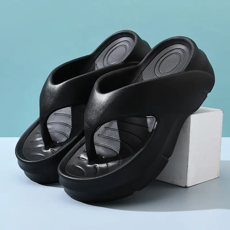 Women's Thick Bottom Flip-Flops All-Match Wear-Resistant Non-Stinky Foot Sandals EVA Home Non-Slip Slip-on Feeling Exterior Wear Beach Slippers - Image 8