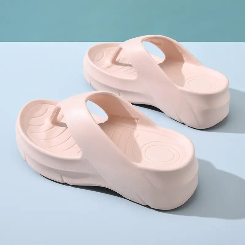 Women's Thick Bottom Flip-Flops All-Match Wear-Resistant Non-Stinky Foot Sandals EVA Home Non-Slip Slip-on Feeling Exterior Wear Beach Slippers - Image 2