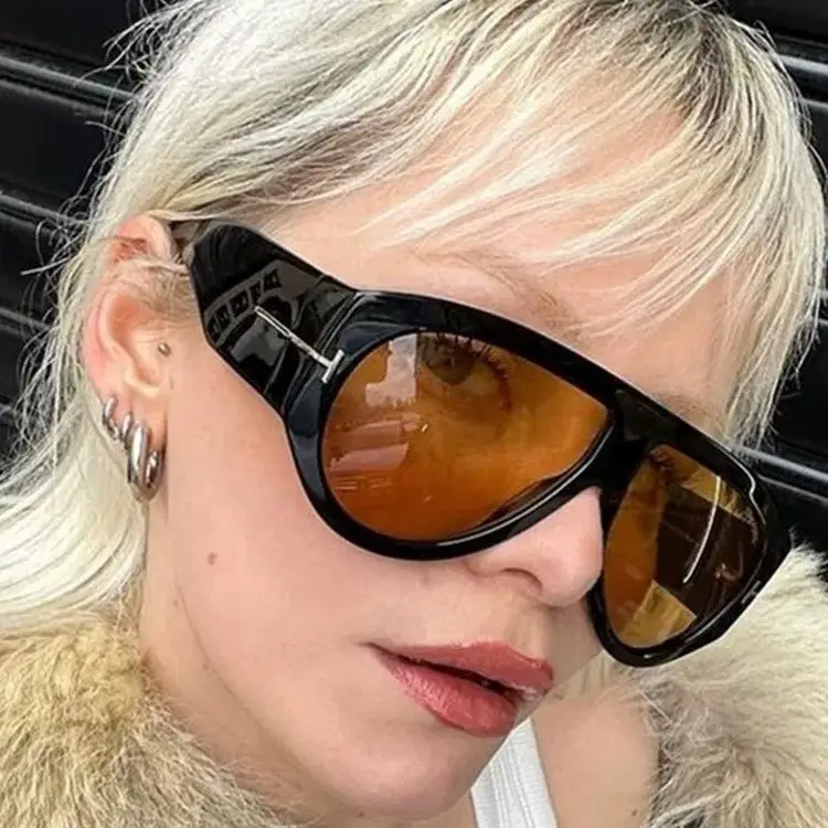 Black Anti-Ultraviolet Big Frame T Sunglasses - Image 12
