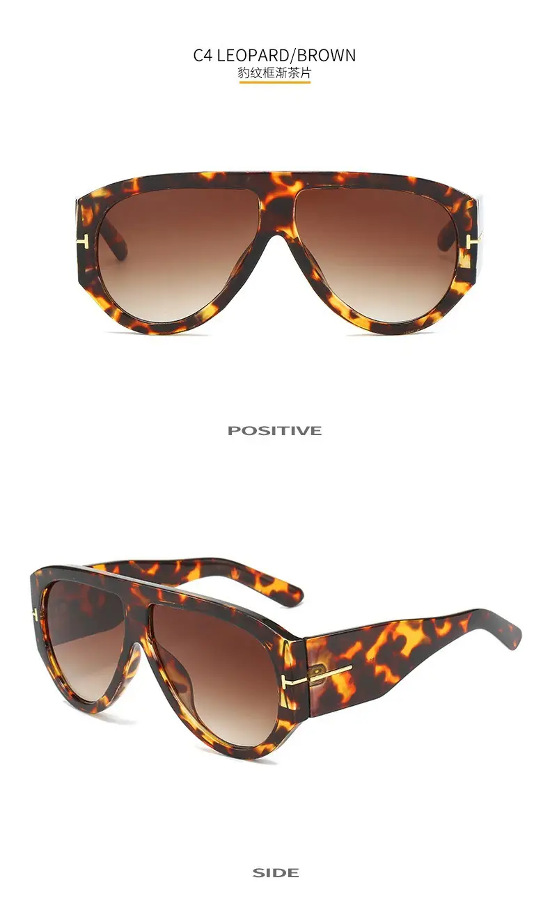 Black Anti-Ultraviolet Big Frame T Sunglasses β feature 13