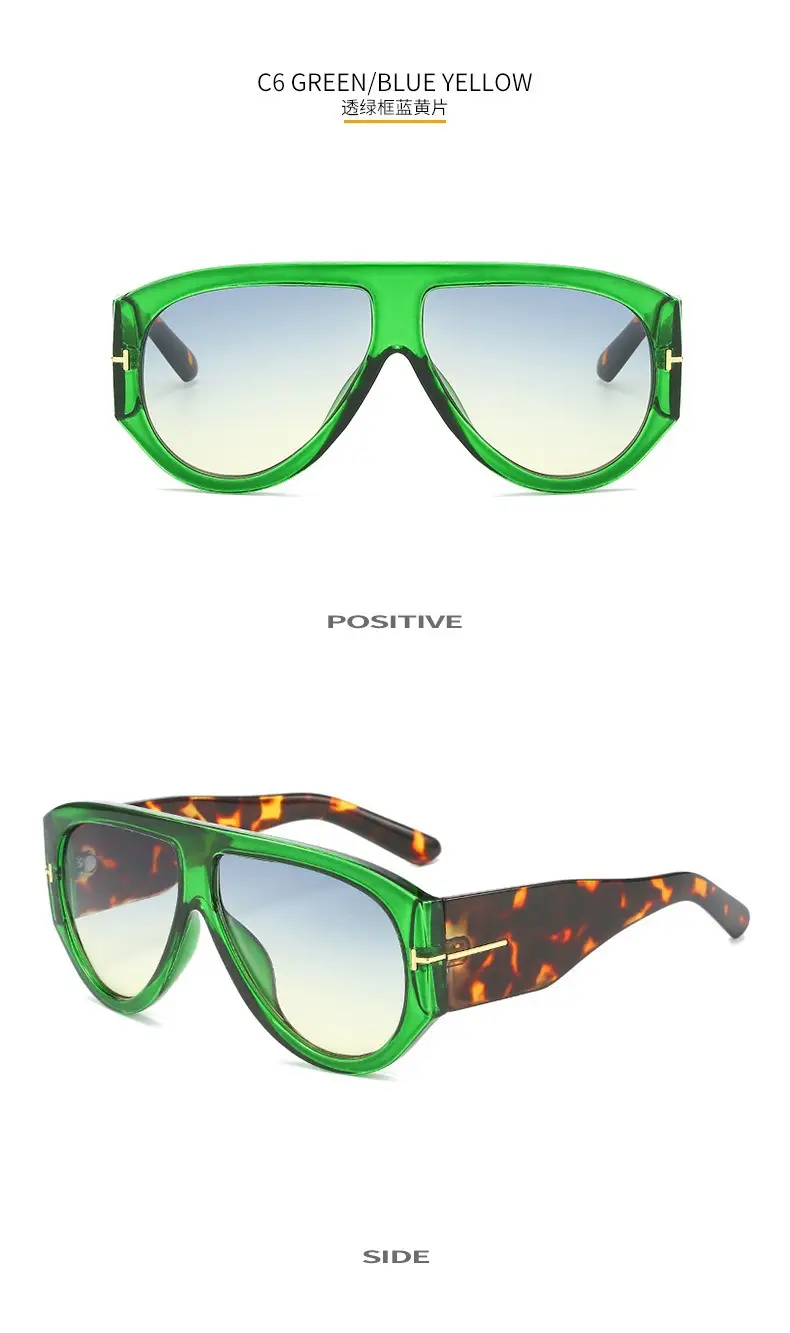 Black Anti-Ultraviolet Big Frame T Sunglasses β feature 15