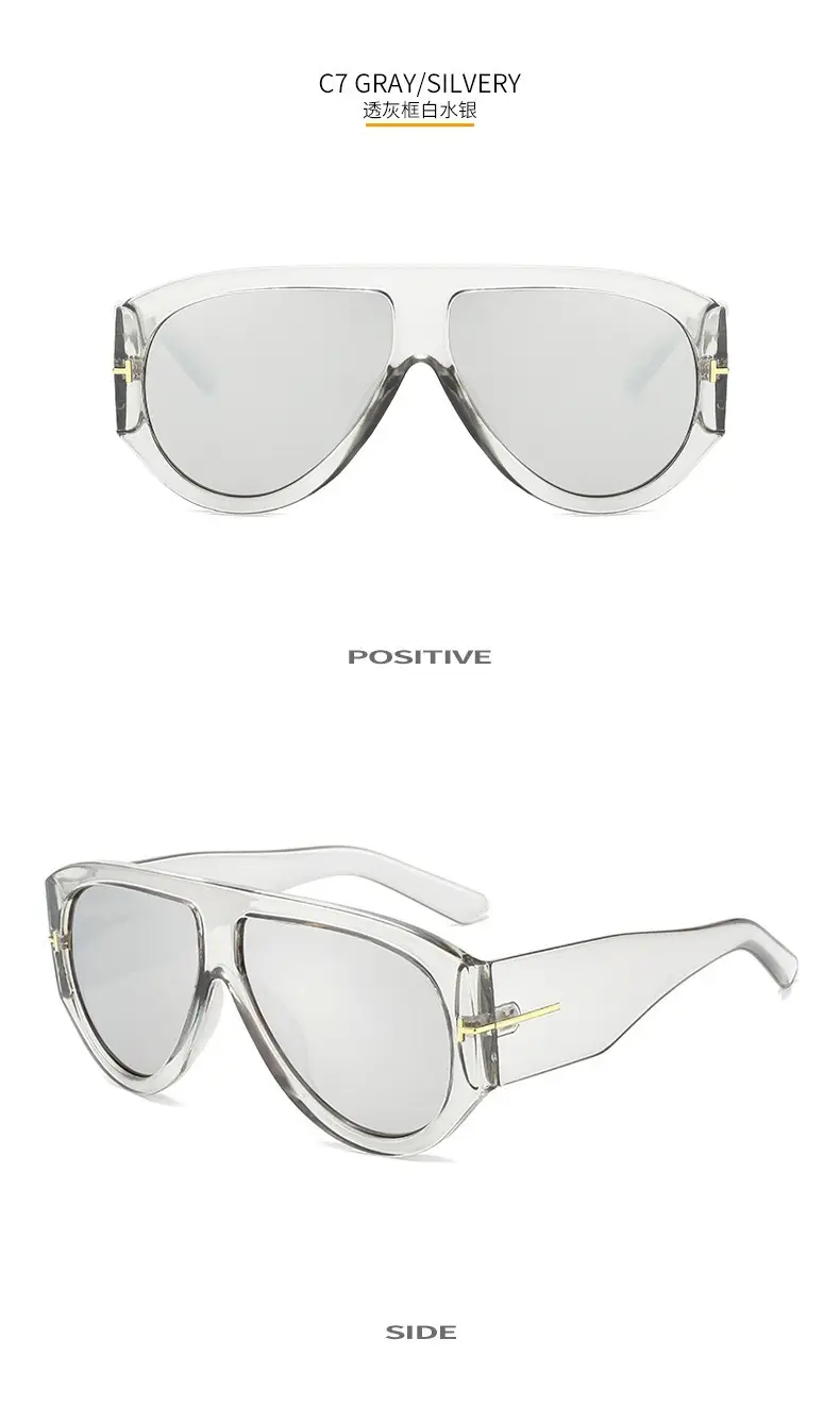 Black Anti-Ultraviolet Big Frame T Sunglasses β feature 16