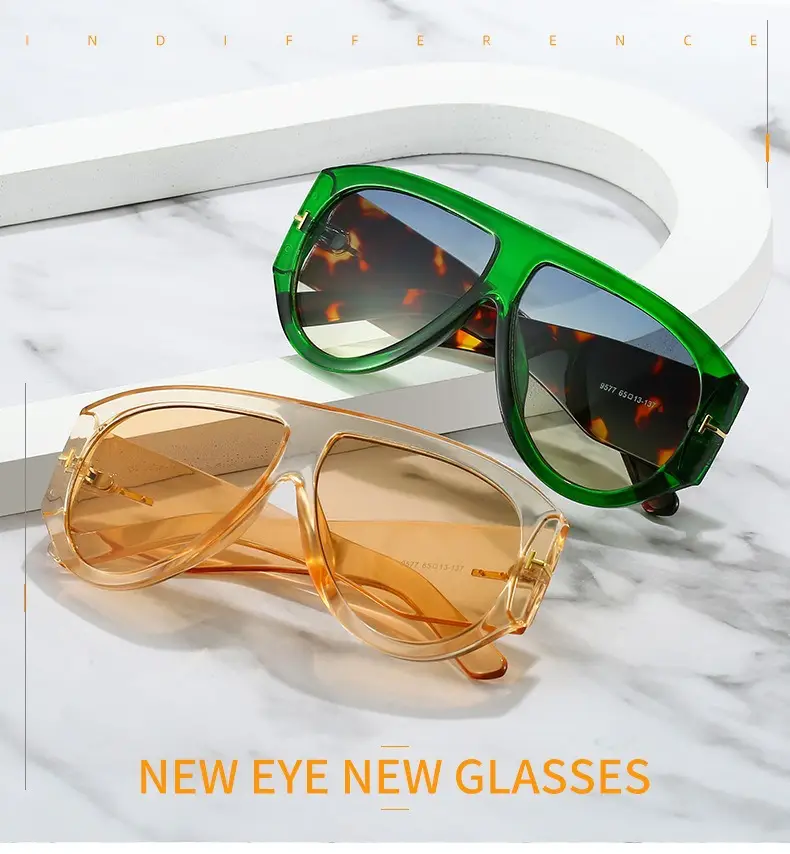 Black Anti-Ultraviolet Big Frame T Sunglasses β feature 5